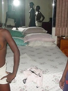 Black Girlfriends Cum On Ebony Tits