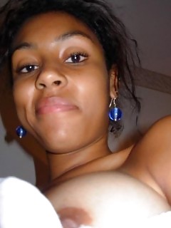 Hot Black Angel Demonstrates Her Boobies For The Cam