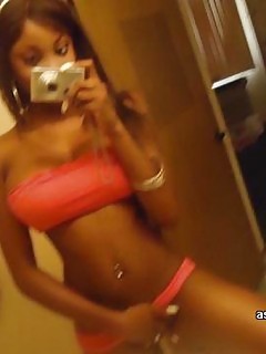 Black Chick Exposing Her Big Jugs