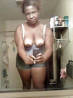 Nasty Ebony Self Big Black Boobs