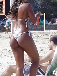 Collection Of Bloody Hot Black Girls Wearing Thongs
