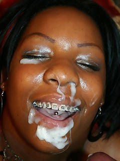 Giant Black Crystal Clear Exhibiting Off Her Big Stomach And Takes Sperm Glazing All Over Her Dazzling Face