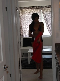 Amateur Black Cutie Shows Off Her Hairy Pussy Then Takes A Hard Cock