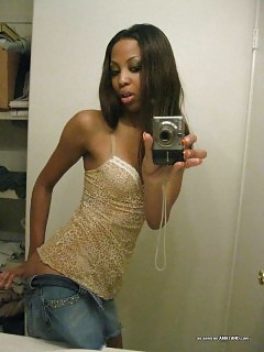 Black Chick Exposing Her Big Jugs