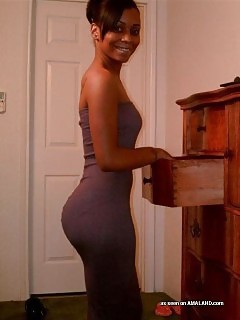 Harlot Exhibits Off Firm Ass While Displays Stylish Variety Suits